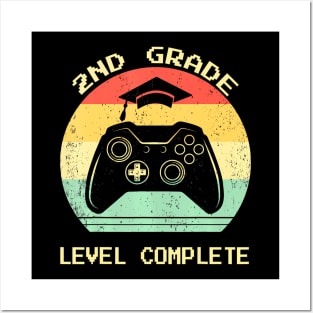 Second 2nd Grade  Level Complete Video Gamer Posters and Art